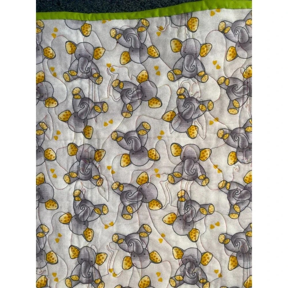 Dog Quilt Handmade Multiple Breeds Frenchies Reversible Elephants 36 X 44.50